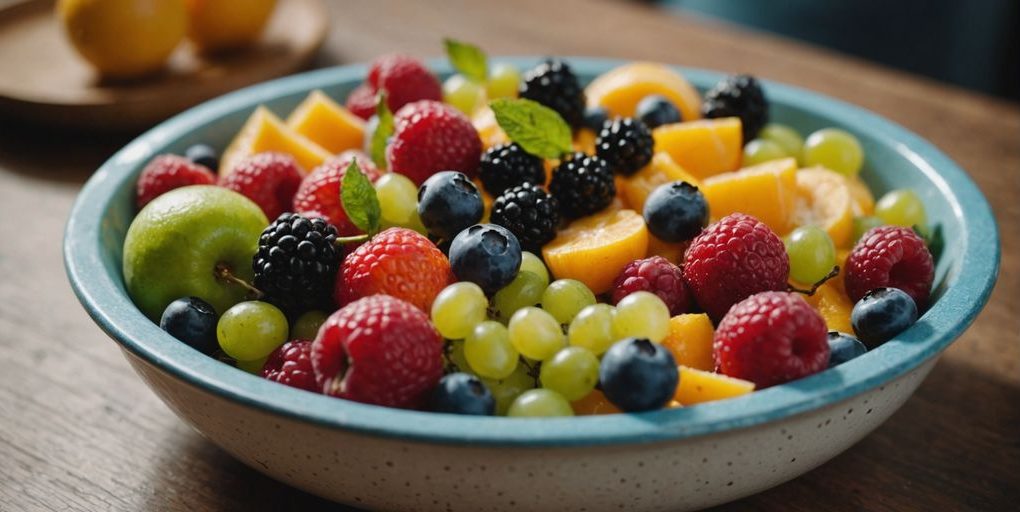 Gesundes Frühstück mit Obst und Haferflocken